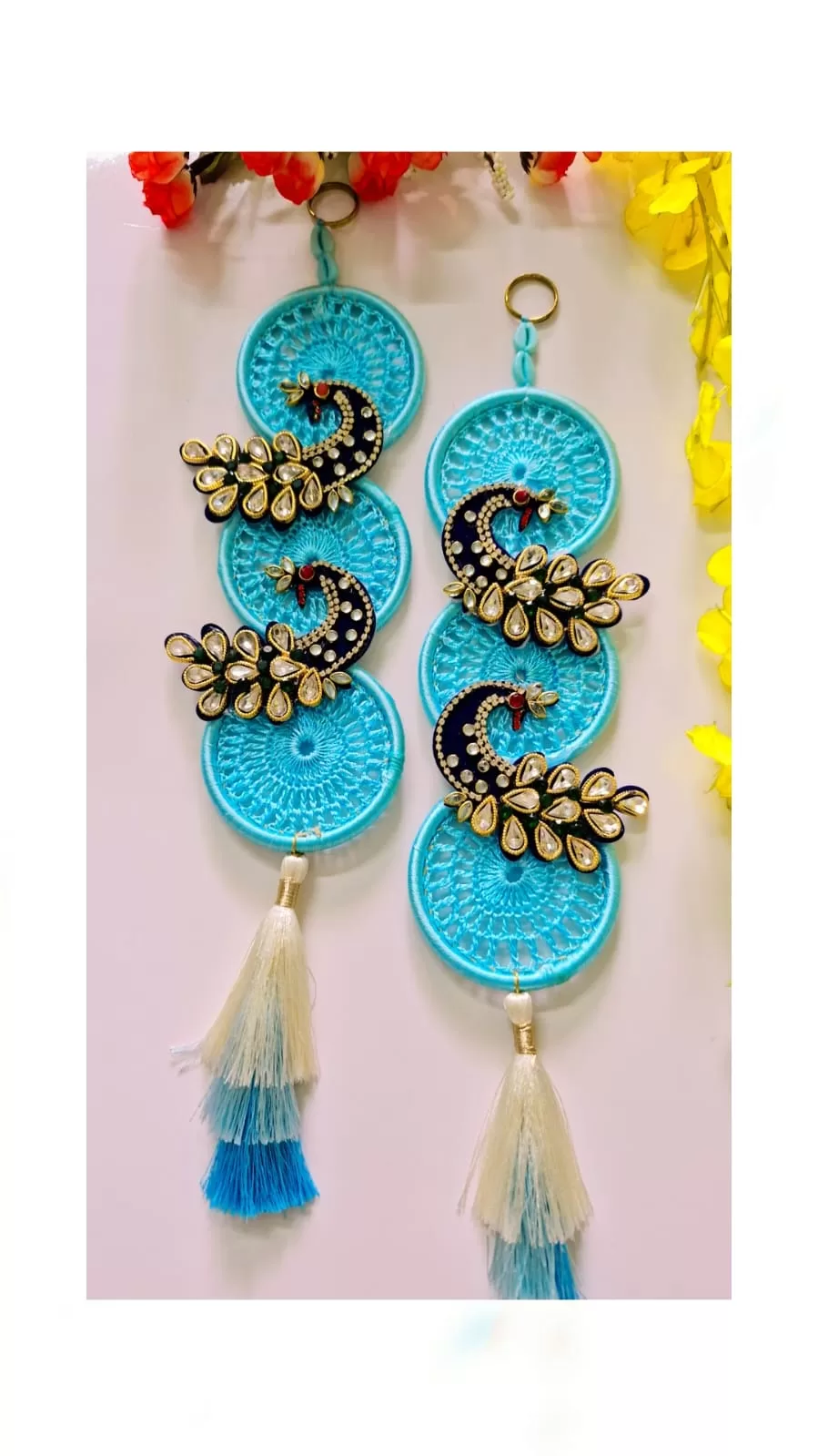 Peacock paradise decor - blue – Handmade by Shubh Shringaar, Ghaziabad