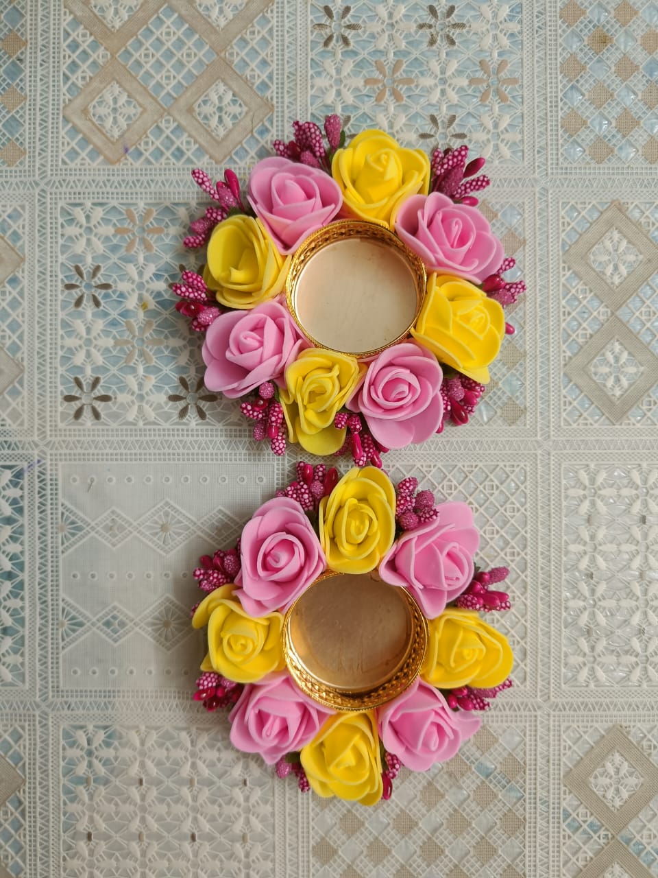 flower tealight candle holder – photo 3 – Handmade by Shubh Shringaar