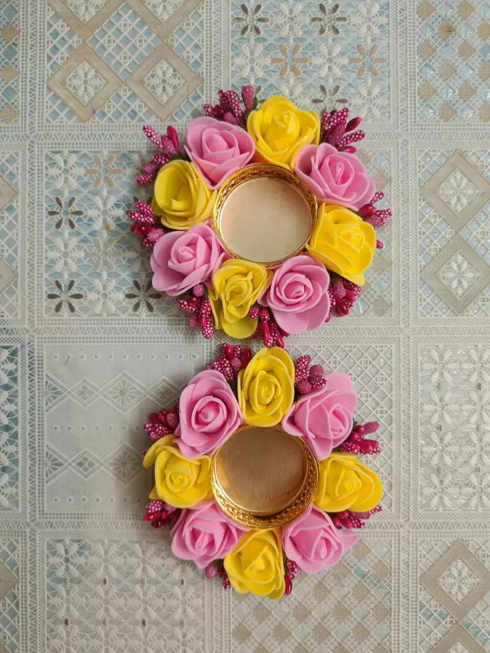 flower tealight candle holder – photo 3 – Handmade by Shubh Shringaar