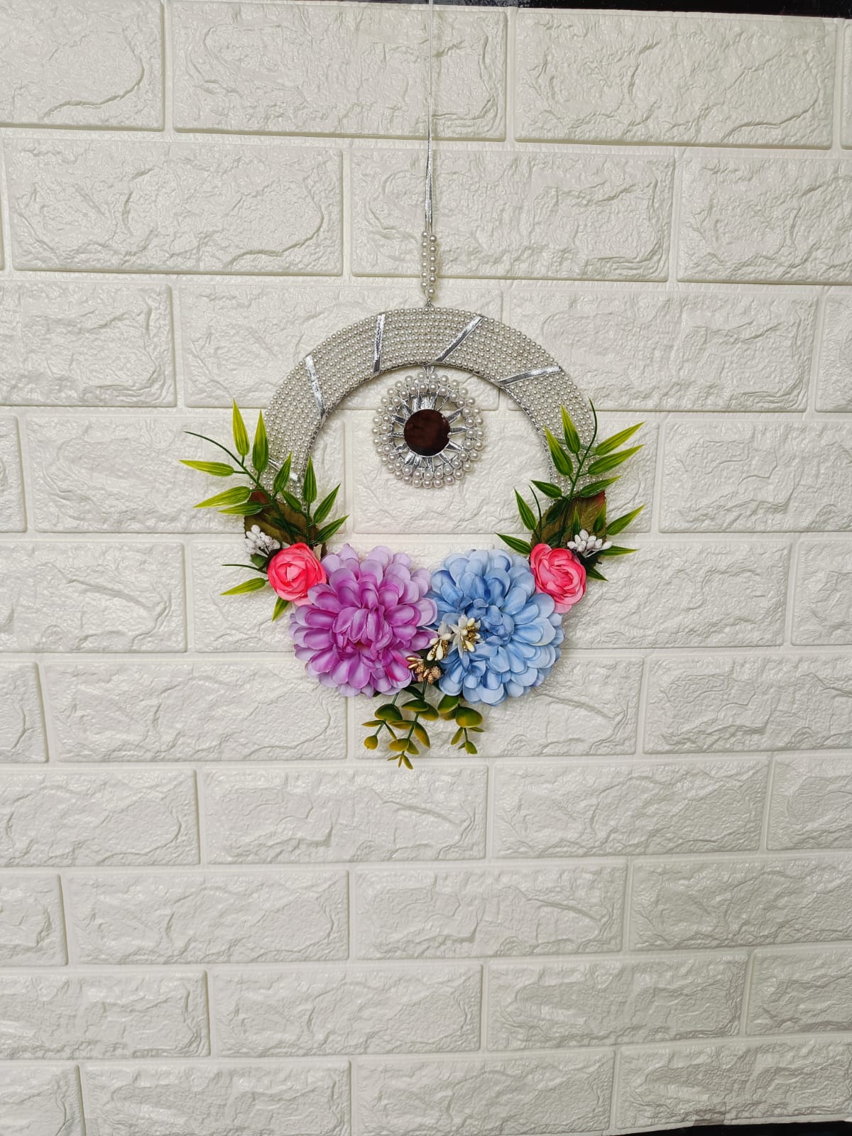 Flower Wall Hoop – photo 2 – Handmade by Shubh Shringaar