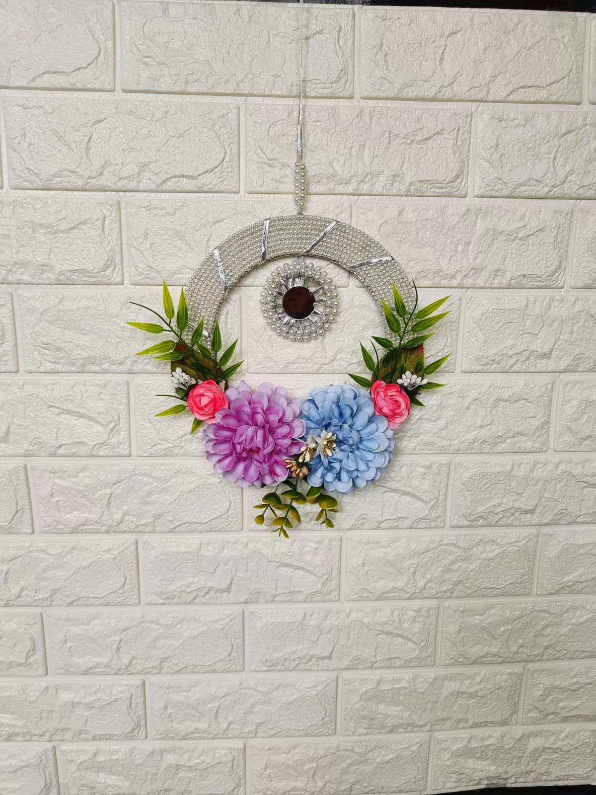 Flower Wall Hoop – photo 2 – Handmade by Shubh Shringaar
