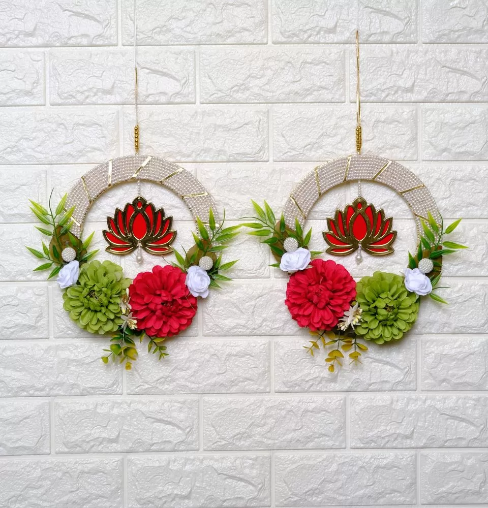 Lotus Wall Hoop – Handmade by Shubh Shringaar, Ghaziabad