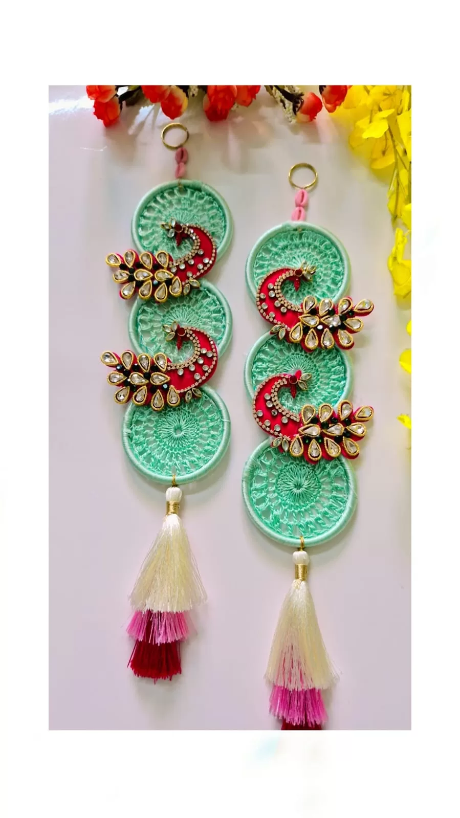 Peacock paradise decor - green – Handmade by Shubh Shringaar, Ghaziabad