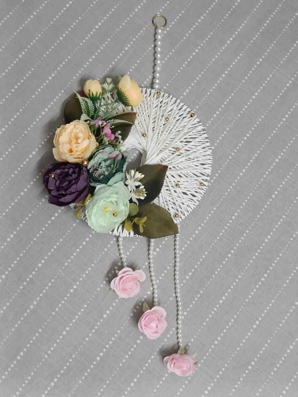 pearl and blossom decor peace – Handmade by Shubh Shringaar, Ghaziabad
