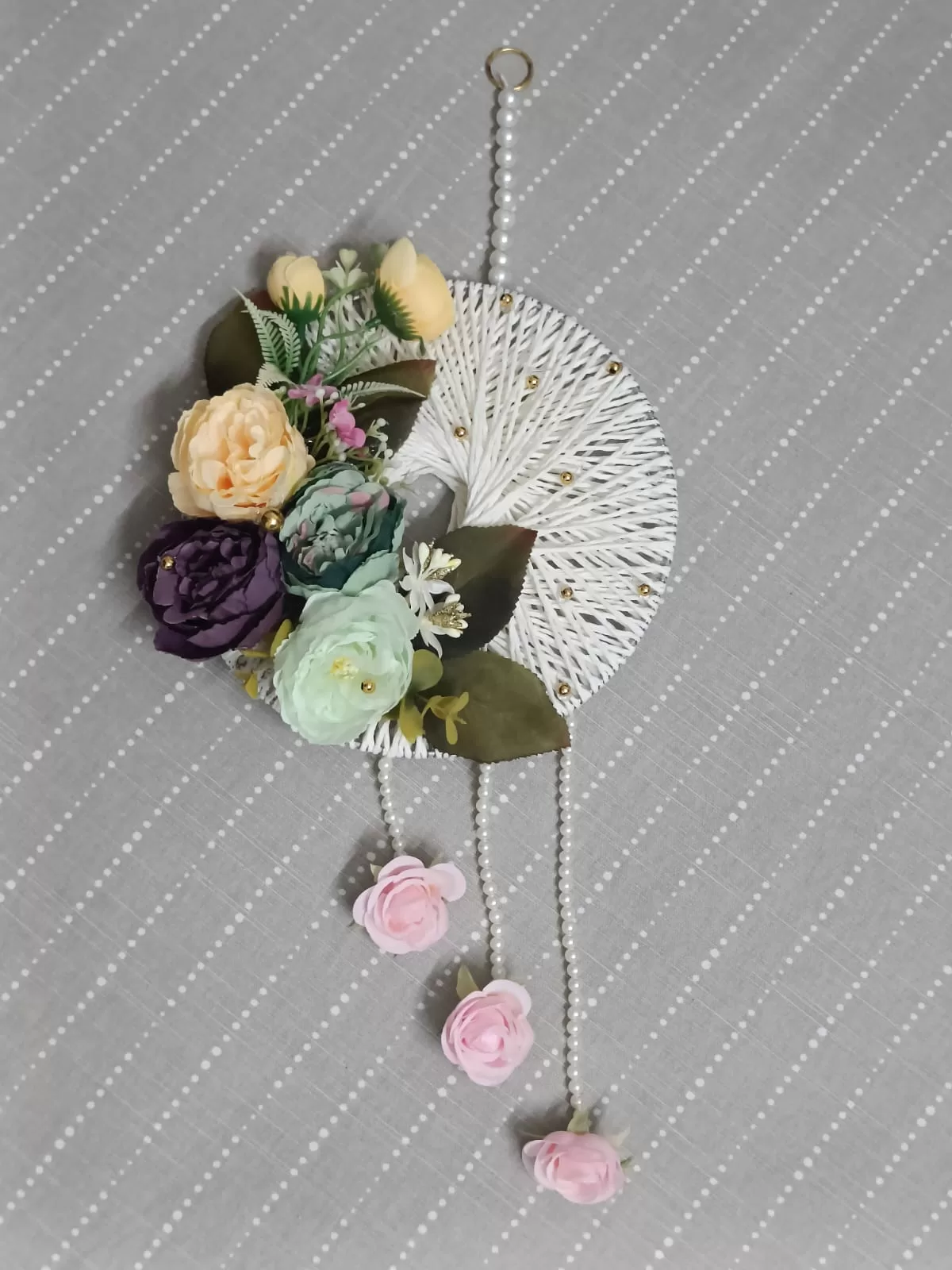 pearl and blossom decor peace – Handmade by Shubh Shringaar, Ghaziabad