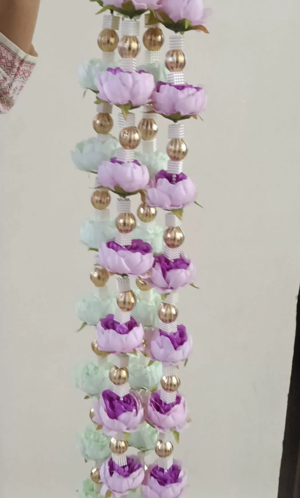 Purple and Golden Hanging – Handmade by Shubh Shringaar, Ghaziabad